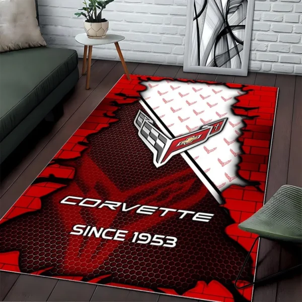 Corvette Super Cars H2RUG0813245761 Area Rug, Carpet Floor Decor Home