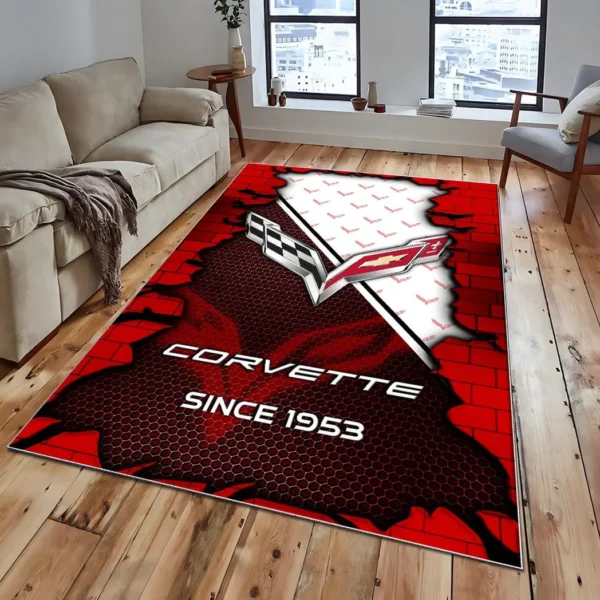 Corvette Old Super Cars H2RUG0813245799 Area Rug, Carpet Floor Decor Home