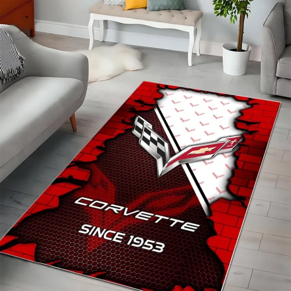 Corvette Old Super Cars H2RUG0813245799 Area Rug, Carpet Floor Decor Home