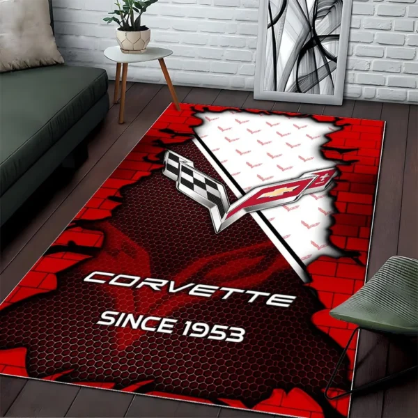 Corvette Old Super Cars H2RUG0813245799 Area Rug, Carpet Floor Decor Home