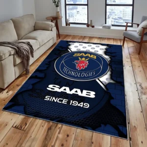 Saab Super Cars H2RUG0813245825 Area Rug, Carpet Floor Decor Home