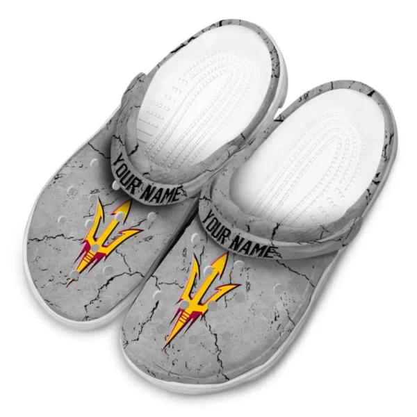 Custom Arizona State Sun Devils Cracked Texture Clog